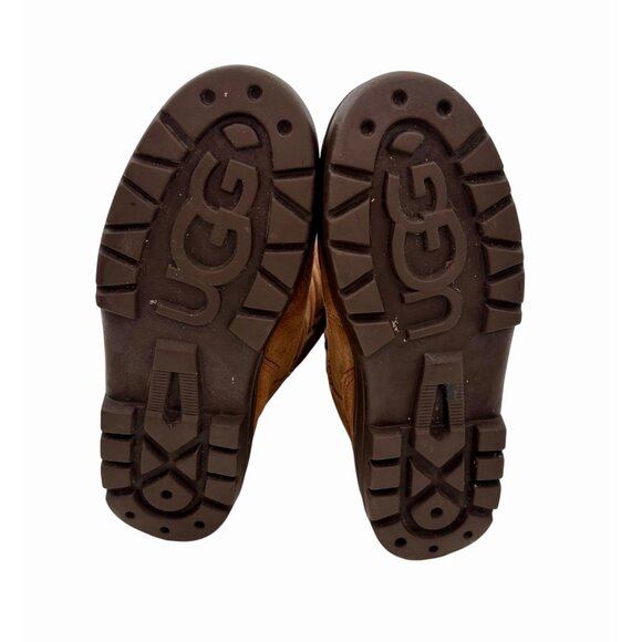 UGG ULTIMATE TALL BRAID CHESTNUT BROWN BOOTS SHEARLING LINED SUEDE - 7 - Picture 9 of 12